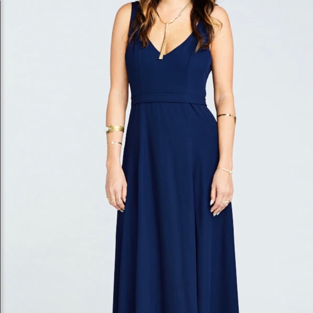 Show Me Your Mumu Navy Maxi Dress